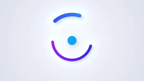 Minimalist circular loading progress bar with neon blue and purple gradients Stock Footage 338410111