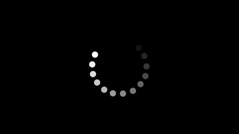 Minimalist circular loading spinner animation on black background, for digi.. Video stock 335798980