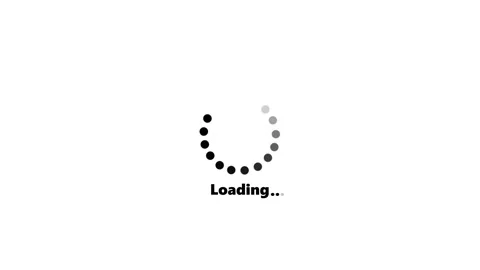 Minimalist circular loading spinner animation with text on white background.. Stock Footage 335798985
