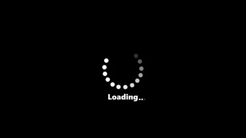 Minimalist circular loading spinner animation on black background, for web .. Stock Footage 335798987