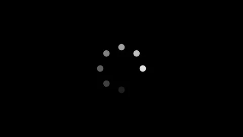 Minimalist circular loading spinner on black background loop 動画素材 331528840