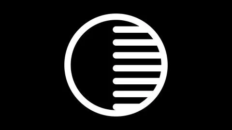 Minimalist Circular Logo with Gradient Lines Stockillustratie