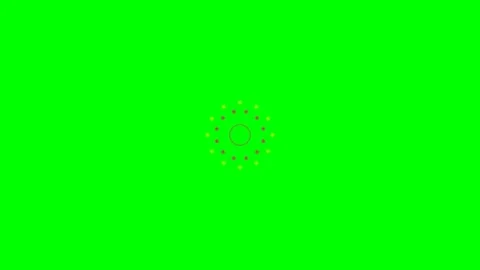 Minimalist circular pattern composed of small dots on a bright green backgrou Stock Footage 340904539