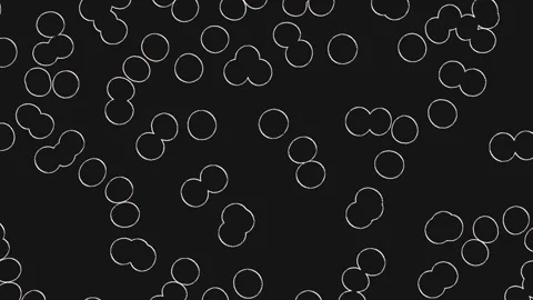 Minimalist circular pattern of interconnected white dots on black background Stock-Footage 270406623