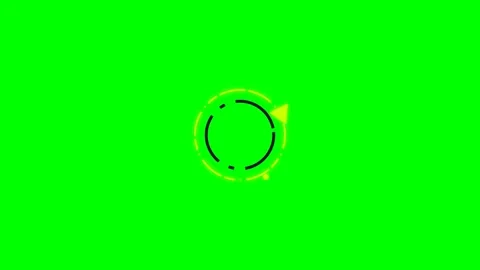 Minimalist circular progress animation element on a vibrant green background Stock Footage 340264888