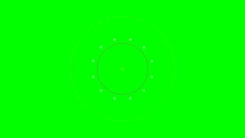 Minimalist circular progress indicator animation on a solid green background Stock Footage 340265044