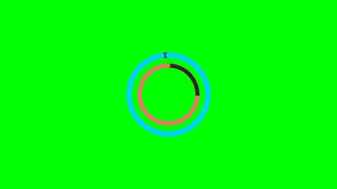 Minimalist circular progress loader animation on a vibrant green background Stock Footage 340903019