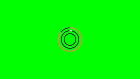 Minimalist circular progress loading animation on a vibrant green screen Stock Footage 341824205