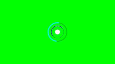 Minimalist circular progress loading icon with a vibrant green background Stock Footage 340903831