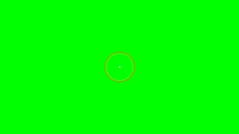 Minimalist circular target graphic isolated on a vibrant chroma key backgroun Video stock 341824492
