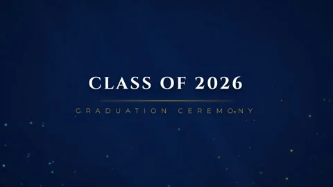 Minimalist Class of 2026 Graduation Presentation Background Template Stock Footage 336805221