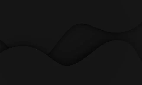 Minimalist clean copy space wavy black background in stacked layers. abstra.. Stock Photos