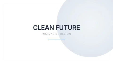 Minimalist 'Clean Future' Concept Presentation Template Video Stock Footage 336805803