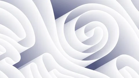 Minimalist clean white gradient wavy line Stock Illustration