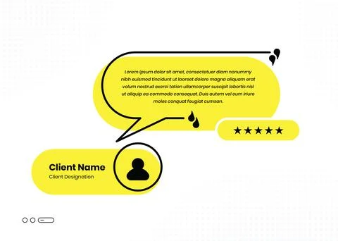 Minimalist client feedback and quote presentation simple frame template desig Stock Illustration