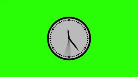 Minimalist clock animation with dotted border animation Stock Footage 315764280