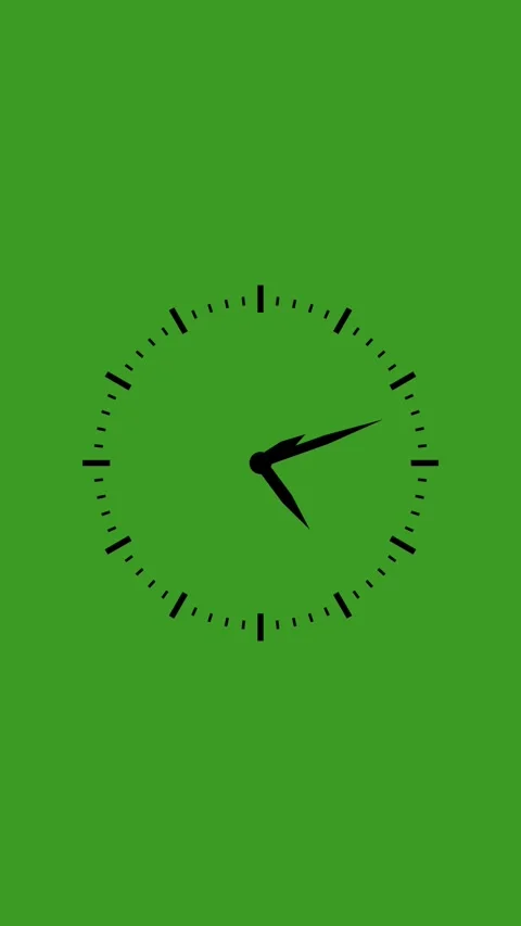 Minimalist clock animation in motion, showcasing the passage of time with a.. Stock Footage 331811644