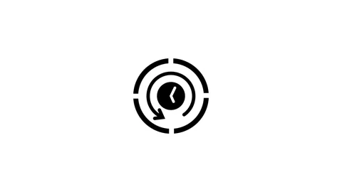 Minimalist Clock Design With Circular And Curved Elements Vidéo 331897983
