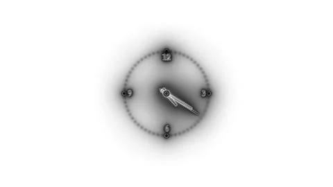 Minimalist clock design with a white background, The clock features a simpl.. Stock Footage 304395365