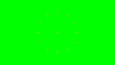 Minimalist clock face design isolated on a vibrant chroma key green backgroun Stock Footage 341820997