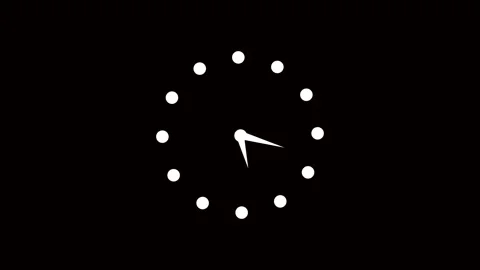 Minimalist clock time lapse motion graphic. Vidéo 332089333
