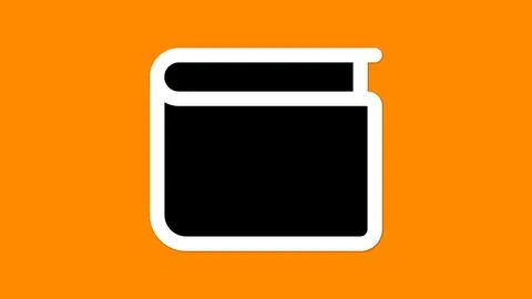 Minimalist Closed Book Icon Stock Illustration