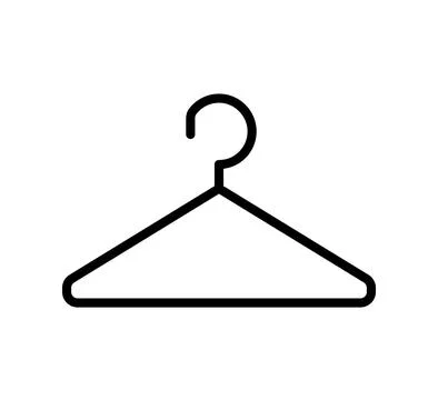 Minimalist Clothes Hanger Design in Simple Outline Style for Modern Use Stock Illustration