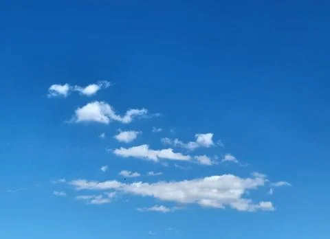 Minimalist Clouds and Bird Stock Photos