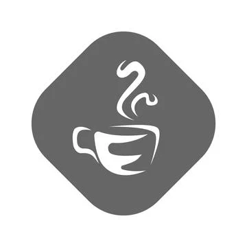 Minimalist Coffee Cup Icon Stock Illustration