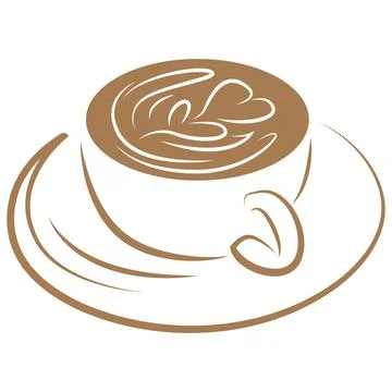 Minimalist Coffee Cup Icon Stock Illustration