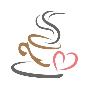 Minimalist Coffee Cup Icon 库存插图