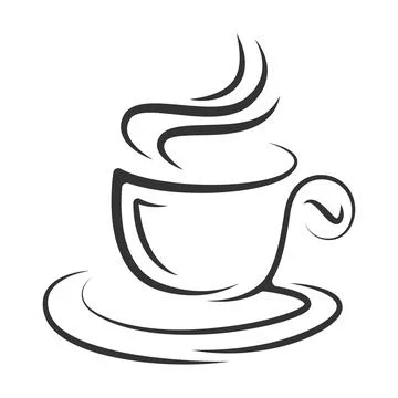 Minimalist Coffee Cup Icon Stock Illustration