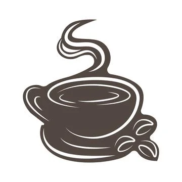 Minimalist Coffee Cup Icon Stock Illustration