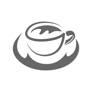 Minimalist Coffee Cup Icon Stock Illustration
