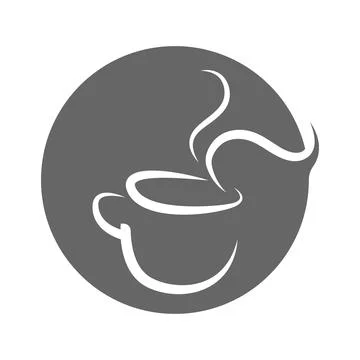 Minimalist Coffee Cup Icon Stock Illustration