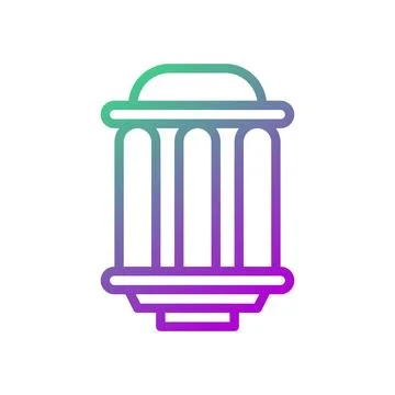 Minimalist Column Icon with Gradient Style Vector Ilustración de archivo