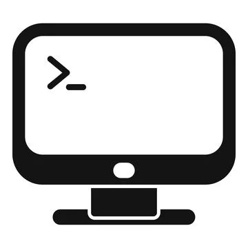 Minimalist command line interface icon Stockillustratie