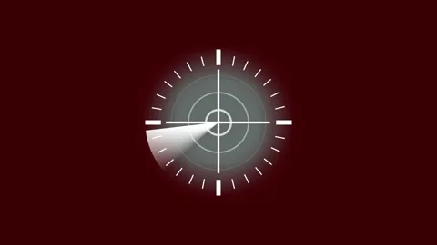Minimalist Compass Dial with Red animated Background and White Markings clo.. Stock Footage 330476507
