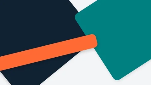Minimalist composition with dark blue and teal overlapping rounded squares 스톡 동영상 338310467