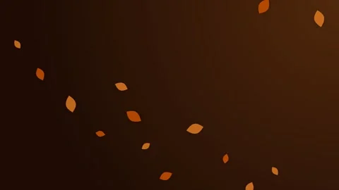 Minimalist composition of falling orange leaves on a dark gradient background Stockbeeldmateriaal 338309613