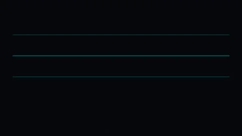Minimalist composition featuring three thin horizontal blue lines on black 스톡 동영상 338309969