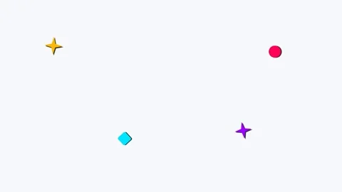 Minimalist composition of floating geometric shapes on a white background Video stock 335117968