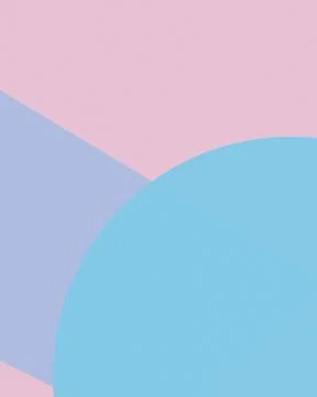 A minimalist composition of overlapping circles and angular forms in soft p.. Stock Illustration
