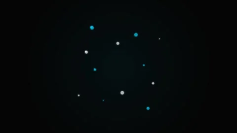Minimalist composition of scattered blue and white dots on a black background 스톡 동영상 339615842