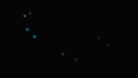 Minimalist composition of soft blue bokeh lights on a deep black background Stock Footage 339617613