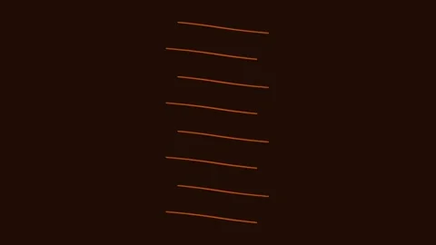 Minimalist composition with thin horizontal orange lines on black background 库存影片 338310162