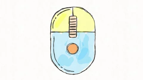 Minimalist Computer Mouse Icon Animation for Digital Navigation Stock Footage 341863461