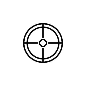 Minimalist concentric circle target graphic emphasizing precision accuracy .. イラスト素材