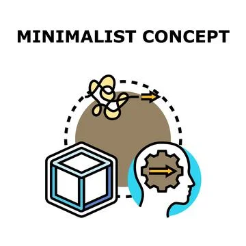 Minimalist concept simplifying complex thinking process Stock Illustration