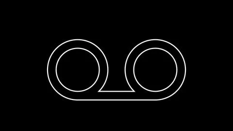 Minimalist Connected Circles Outline Stock Illustration